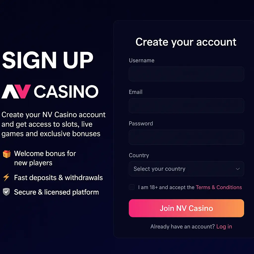 NV Casino Kontoerstellung